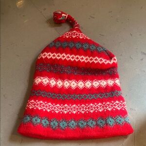 Cozy Red Knit Kids Hat